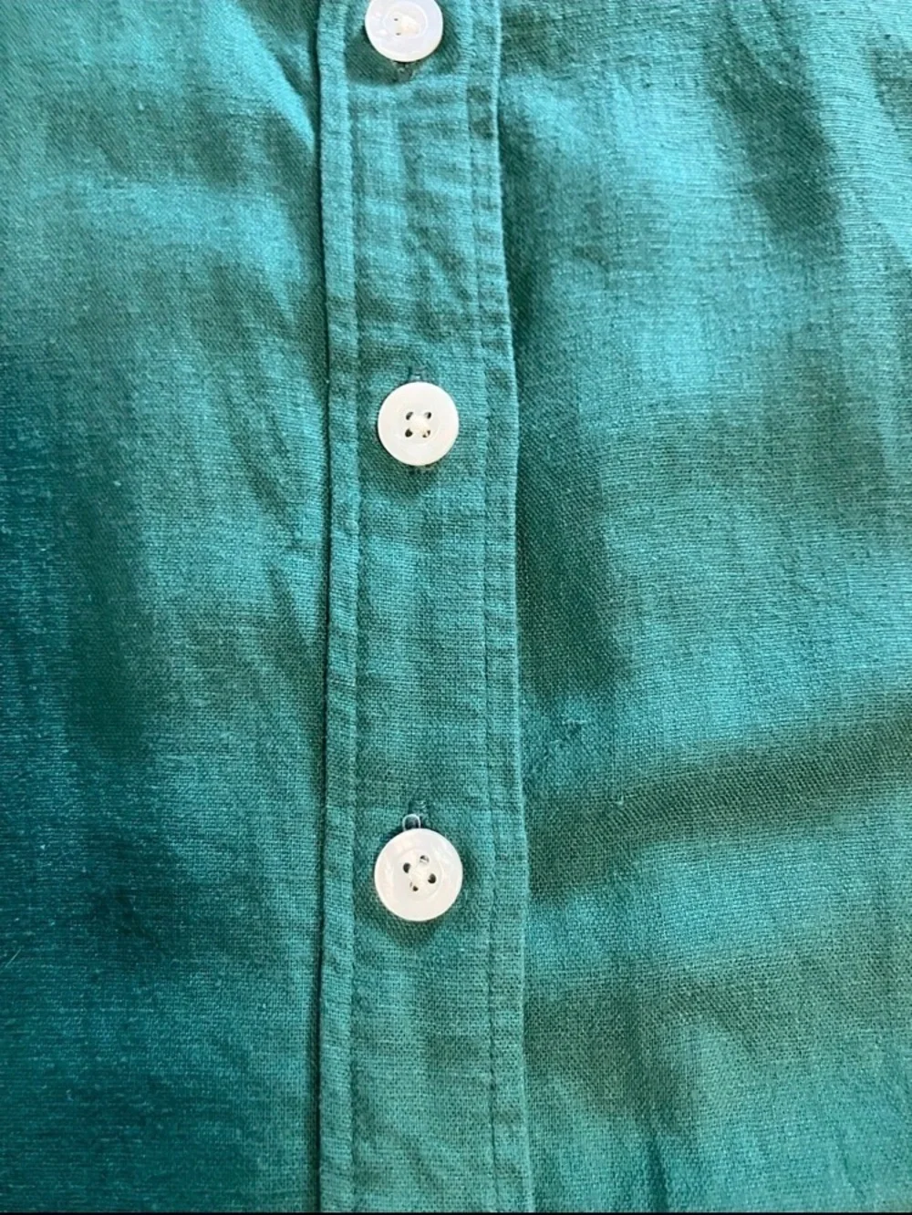 J. Crew Teal Green Button-Up Top